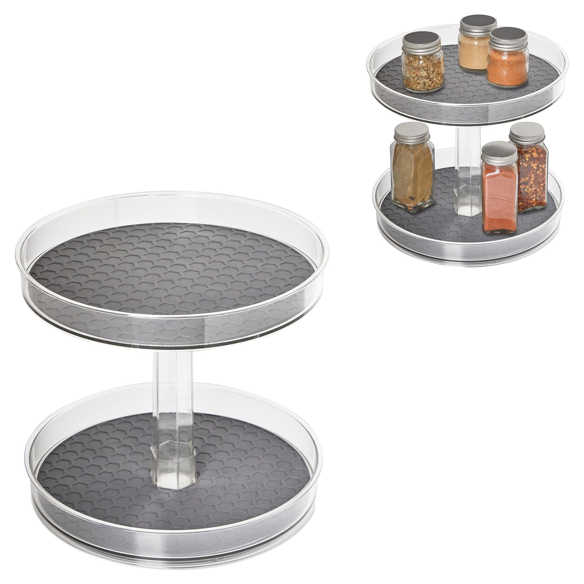 Amazon.com: Spectrum 2 Tier Lazy Susan Hexa Kitchen Organizer